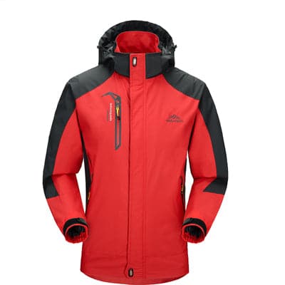 DIMUSI Men's Sports Fashion Red Coat Jacket Windproof & Waterproof Thick Parka Winter Jacket - Divine Inspiration Styles