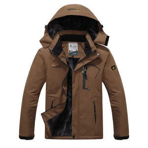UNCO & BOROR Men's Sports Fashion Khaki Brown Coat Jacket Premium Quality Windproof Hooded Thick Winter Parka Coat Jacket - Divine Inspiration Styles