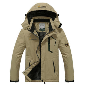 UNCO & BOROR Men's Sports Fashion Khaki Brown Coat Jacket Premium Quality Windproof Hooded Thick Winter Parka Coat Jacket - Divine Inspiration Styles