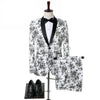 SZSUITS Men's Fashion Suit Sets With Pants Italian Tuxedo Polished Velvet Lapel Blazer Suit Set - Divine Inspiration Styles