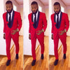 SZSUITS Men's Fashion Suit Sets With Pants Italian Tuxedo Polished Velvet Lapel Blazer Suit Set - Divine Inspiration Styles