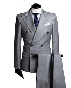 SZSUITS Men's Fashion Suit Sets With Pants Italian Tuxedo Polished Velvet Lapel Blazer Suit Set - Divine Inspiration Styles