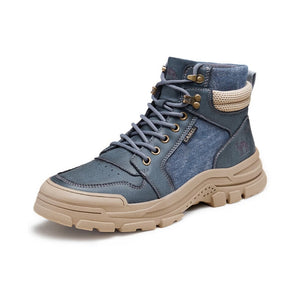 GOLDEN CARMEL Men's Sports Fashion Premium Quality Genuine Leather Outdoors Sports Sneaker Boot Shoes - Divine Inspiration Styles
