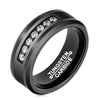 ATOP Design Men's Fashion Stylish Black Tungsten Luxury Statement Ring - Divine Inspiration Styles