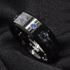 ATOP Design Men's Fashion Stylish Black & Blue Tungsten Luxury Statement Ring - Divine Inspiration Styles