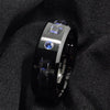 ATOP Design Men's Fashion Stylish Black & Blue Tungsten Luxury Statement Ring - Divine Inspiration Styles