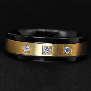 ATOP Design Men's Fashion Stylish Black & Gold Luxury Statement Ring - Divine Inspiration Styles