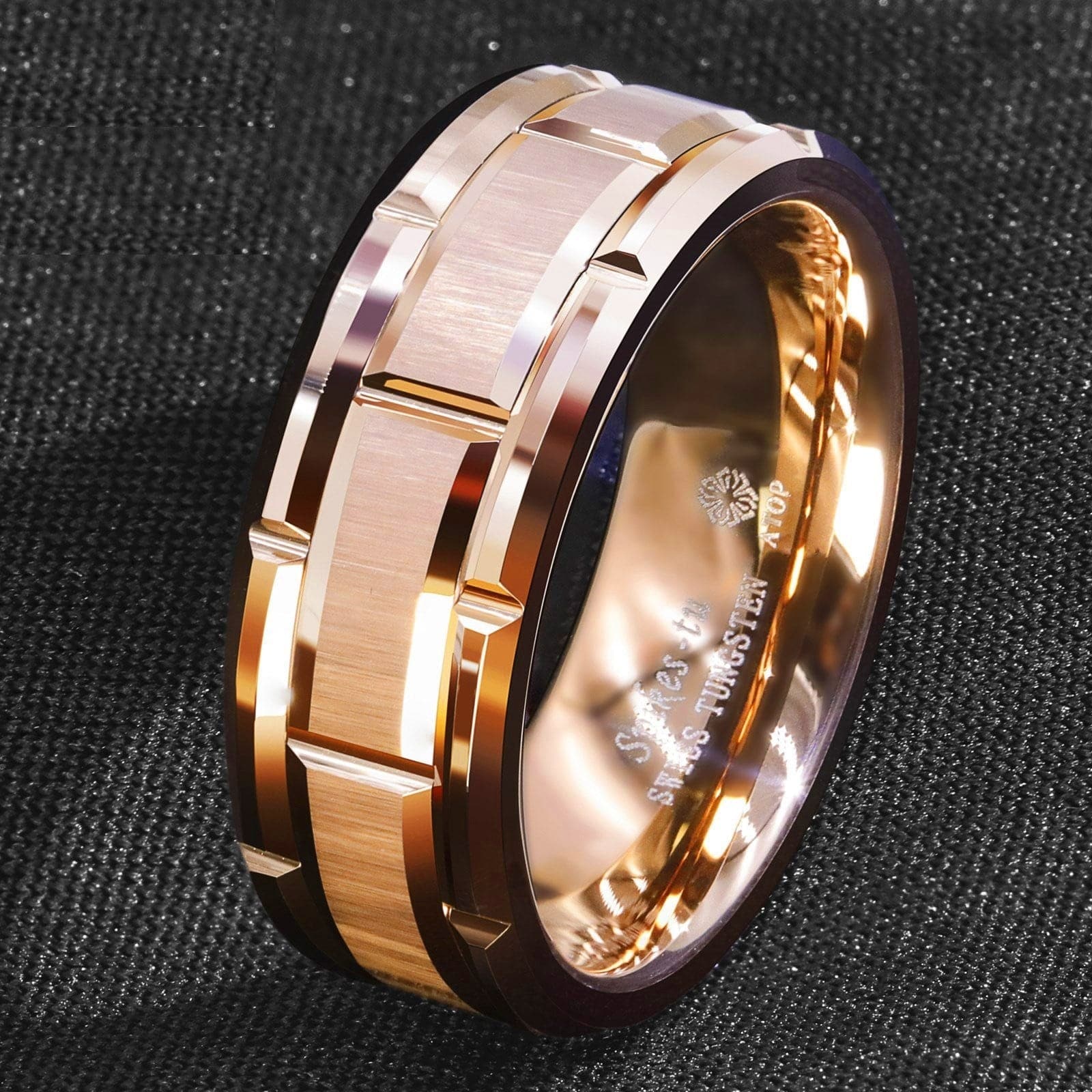ATOP Design Men s Fashion Stylish Rose Gold Tungsten Luxury Statement Divine Inspiration Styles