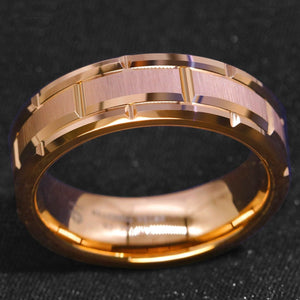 ATOP Design Men's Fashion Stylish Rose Gold Tungsten Luxury Statement Ring - Divine Inspiration Styles