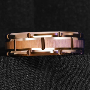 ATOP Design Men's Fashion Stylish Rose Gold Tungsten Luxury Statement Ring - Divine Inspiration Styles