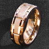 ATOP Design Men's Fashion Stylish Rose Gold Tungsten Luxury Statement Ring - Divine Inspiration Styles