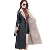 BELLA Design Women's Fine Fashion Genuine Leather Cashmere Plush Fur Coat - Divine Inspiration Styles