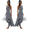 BIGSWEET Women's Trendy Fun Fashion Multiple Stripes Summer Maxi Long Dress - Divine Inspiration Styles