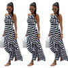 BIGSWEET Women's Trendy Fun Fashion Multiple Stripes Summer Maxi Long Dress - Divine Inspiration Styles