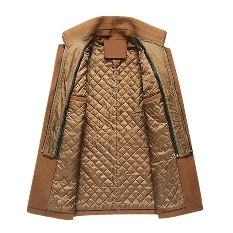 BOLU Design Men's Fashion Premium Quality Long Wool Coat Jacket ...