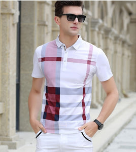 BRADFORD Design Collection Men's Fashion Luxury Style Plaid Designer Polo Shirt - Divine Inspiration Styles