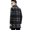 BRADFORD Design Collection Men's Fashion Premium Quality Long Wool Plaid Trench Coat - Divine Inspiration Styles