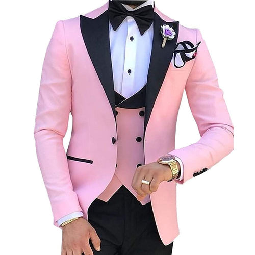 HARLEY SUITS Men's Fashion Formal 3PCS Tuxedo (Jacket + Pants + Vest) Suit Set - Divine Inspiration Styles