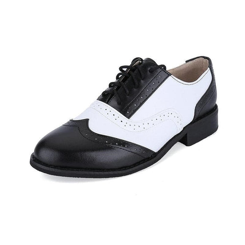CASPER Men's Genuine Leather Black & White Designer Dress Shoes - Divine Inspiration Styles