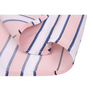 CAIZIYIJIA Men's Classic Trendy Fashion Casual Long Sleeves Stripes Dress Shirt - Divine Inspiration Styles