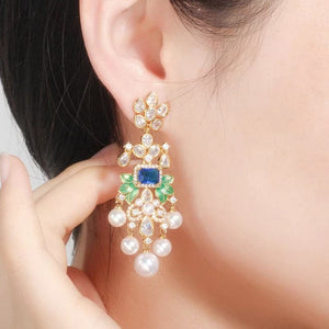 CWW Women's Fashion Flower Design Stylish Statement Earrings - Divine Inspiration Styles