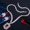 CWW Women's Fashion Elegant Stylish Silver-Plated Luxury Cubic Zirconia Jewelry Set - Divine Inspiration Styles