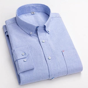 DAVY Men's Fashion Premium Quality Long Sleeves 100% Cotton Dress Shirt - Divine Inspiration Styles