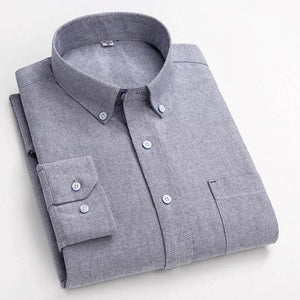 DAVY Men's Fashion Premium Quality Long Sleeves 100% Cotton Dress Shirt - Divine Inspiration Styles