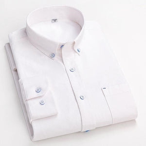 DAVY Men's Fashion Premium Quality Long Sleeves 100% Cotton Dress Shirt - Divine Inspiration Styles