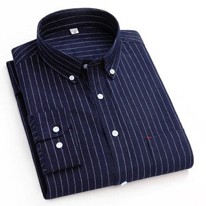 DAVY Men's Fashion Premium Quality Long Sleeves 100% Cotton Dress Shirt - Divine Inspiration Styles