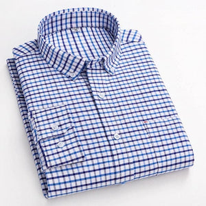 DAVY Men's Fashion Premium Quality Long Sleeves 100% Cotton Dress Shirt - Divine Inspiration Styles