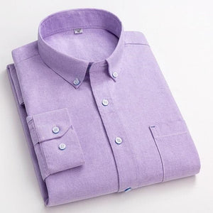 DAVY Men's Fashion Premium Quality Long Sleeves 100% Cotton Dress Shirt - Divine Inspiration Styles