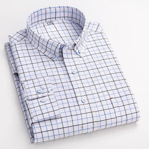 DAVY Men's Fashion Premium Quality Long Sleeves 100% Cotton Dress Shirt - Divine Inspiration Styles