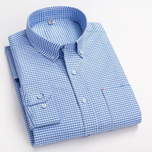 DAVY Men's Fashion Premium Quality Long Sleeves 100% Cotton Dress Shirt - Divine Inspiration Styles