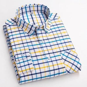 DAVY Men's Fashion Premium Quality Long Sleeves 100% Cotton Dress Shirt - Divine Inspiration Styles