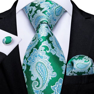 DBG VIP Design Collection Men's Fashion Emerald Green 100% Premium Quality Silk Ties - Divine Inspiration Styles