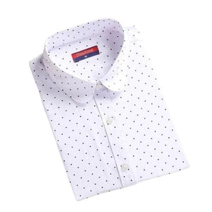 DIOUFOND Women's Fashion Premium Quality Long Sleeves Elegant Polka Dots Dress Shirt - Divine Inspiration Styles
