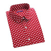 DIOUFOND Women's Fashion Premium Quality Long Sleeves Elegant Polka Dots Dress Shirt - Divine Inspiration Styles