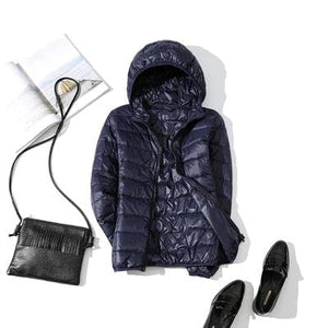 GODLIKE Women's Pure Color Trendy Autumn Winter Spring Fashion Ultralight Parka Jacket - Divine Inspiration Styles