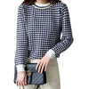 EMG Women's Fine Fashion Autumn Winter Stylish Geometric Houndstooth Designer Sweater - Divine Inspiration Styles