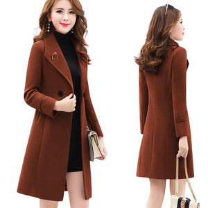 GLORIA Design Women's Fine Fashion Elegant Luxury Style Designer Wool Coat - Divine Inspiration Styles