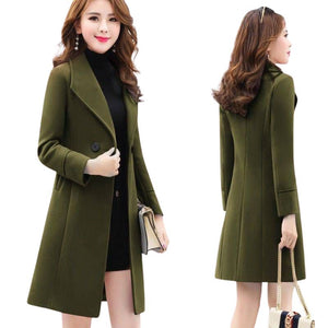 GLORIA Design Women's Fine Fashion Elegant Luxury Style Designer Wool Coat - Divine Inspiration Styles