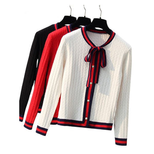 GRACE Design Women's Elegant Fashion Knitted Cable Cardigan Sweater Jacket - Divine Inspiration Styles