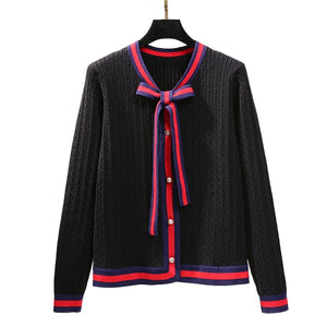GRACE Design Women's Elegant Fashion Knitted Cable Cardigan Sweater Jacket - Divine Inspiration Styles