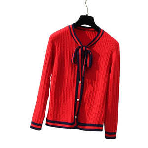 GRACE Design Women's Elegant Fashion Knitted Cable Cardigan Sweater Jacket - Divine Inspiration Styles
