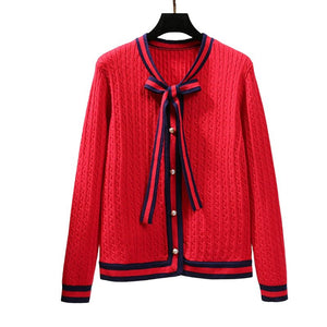 GRACE Design Women's Elegant Fashion Knitted Cable Cardigan Sweater Jacket - Divine Inspiration Styles
