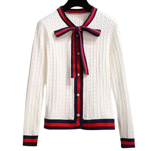 GRACE Design Women's Elegant Fashion Knitted Cable Cardigan Sweater Jacket - Divine Inspiration Styles