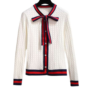 GRACE Design Women's Elegant Fashion Knitted Cable Cardigan Sweater Jacket - Divine Inspiration Styles