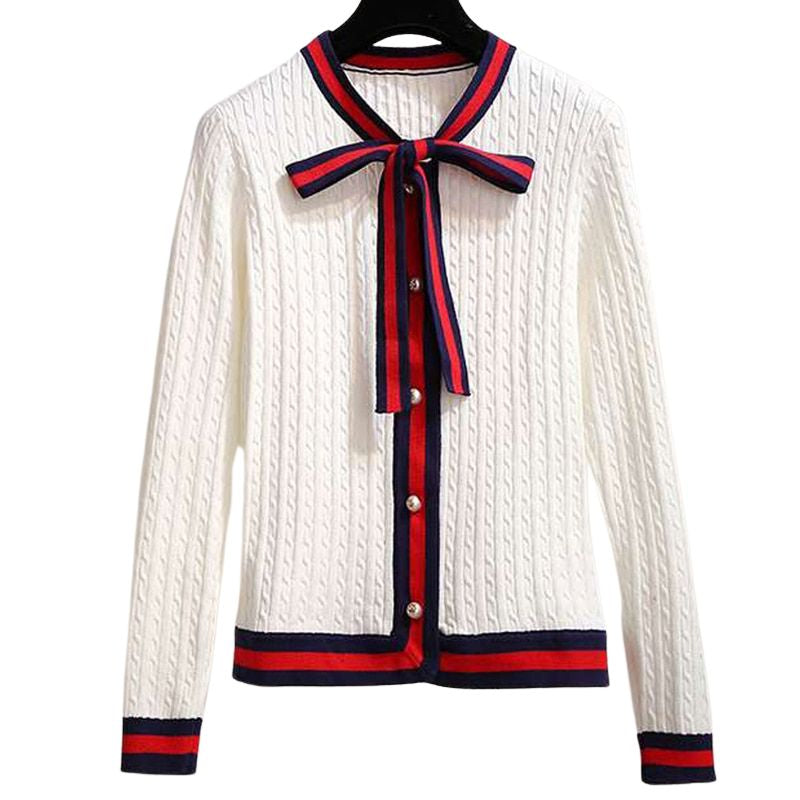 GRACE Design Women's Elegant Fashion Knitted Cable Cardigan Sweater Jacket - Divine Inspiration Styles