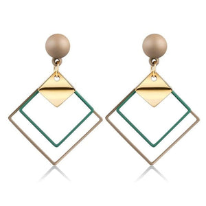 X&P Women's Fine Fashion Elegant Style Heart Shape Geometric Drop Earrings - Divine Inspiration Styles